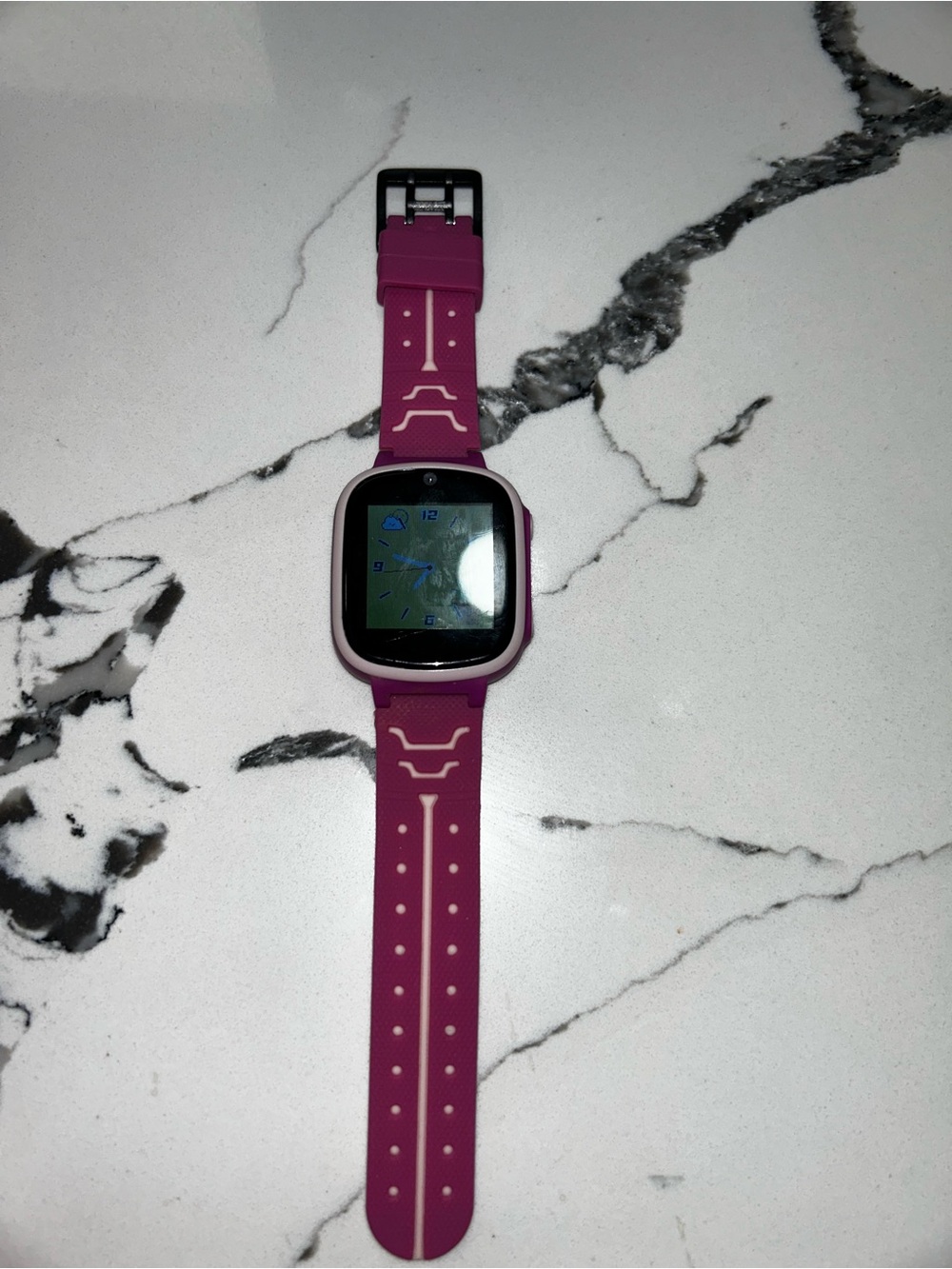 Kids Pink Smartwatch with Silicone Band